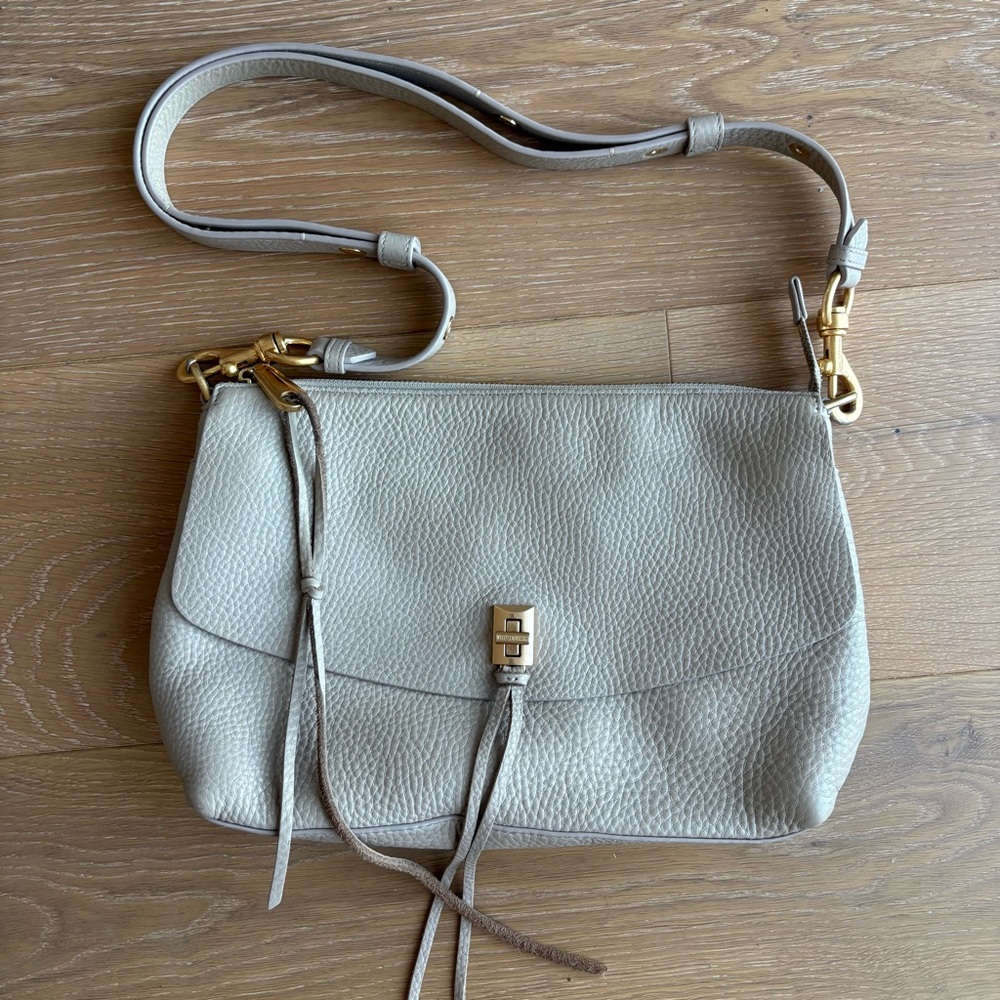 Rebecca Minkoff Darren Medium Top Zip Leather Shoulder Bag